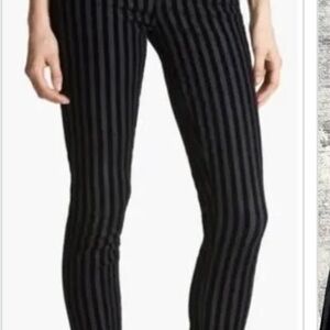 NWT PAIGE Corduroy Pants in Black Stripe
